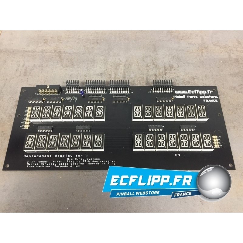 Afficheur 4 x 7 digits Sys11 + Data East