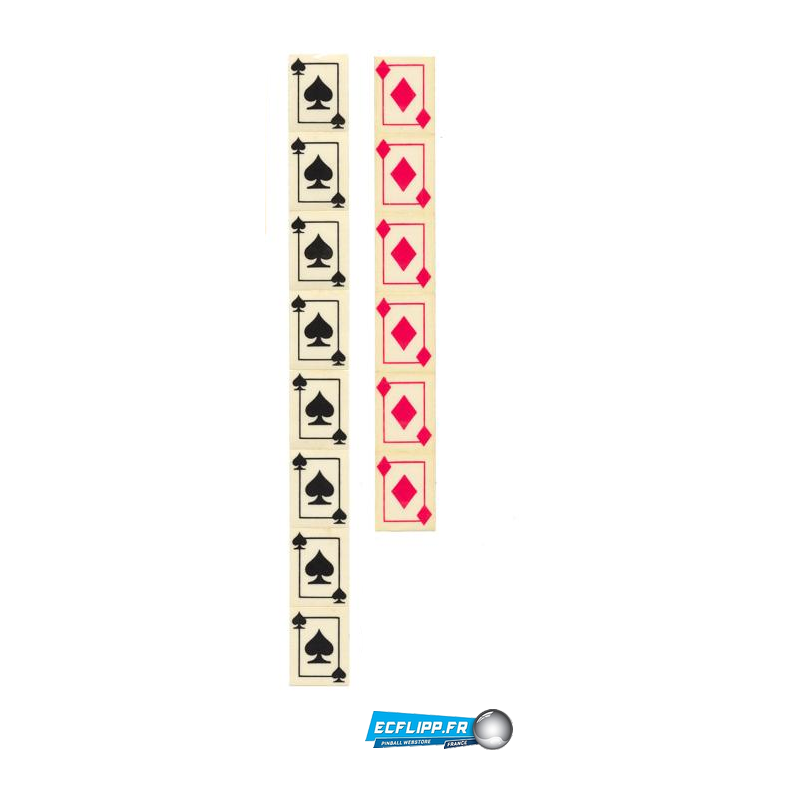 Set decals cibles pour flipper Diamond Lady