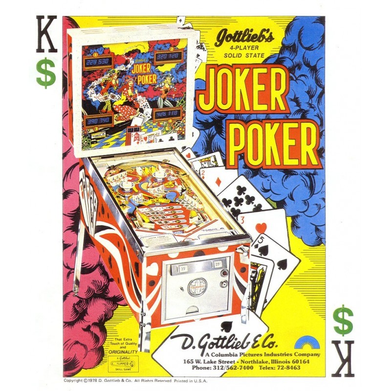 Set décor Gottlieb Joker Poker