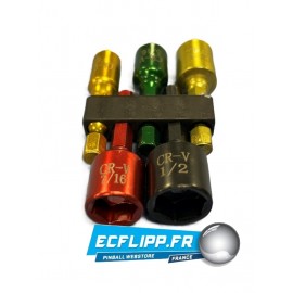 jeu de douilles américaine ( 5 pieces ) pour porte embout