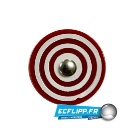 Plastique de cible fixe Bullseye blanc sur fond rouge