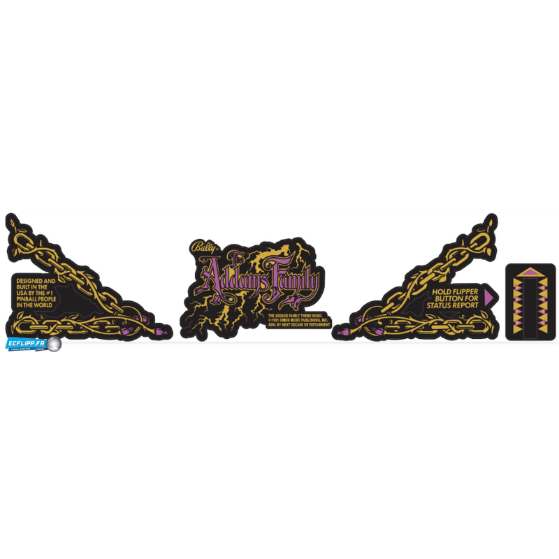 Apron Decals The Addams Family Gold Bally