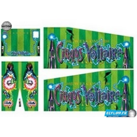 cabinet decal set  Cirqus Voltaire  ( CV Bally 1997 )