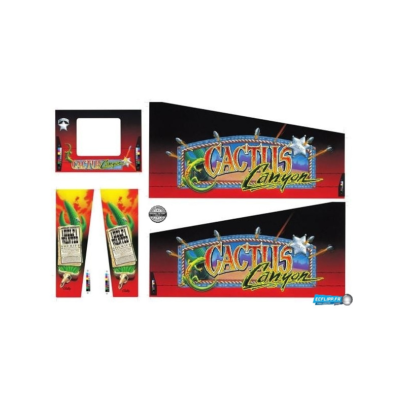 Set décals de caisse Cactus Canyon ( Bally 1998 )