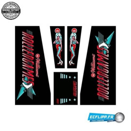 Cabinet decal set : Rollergames