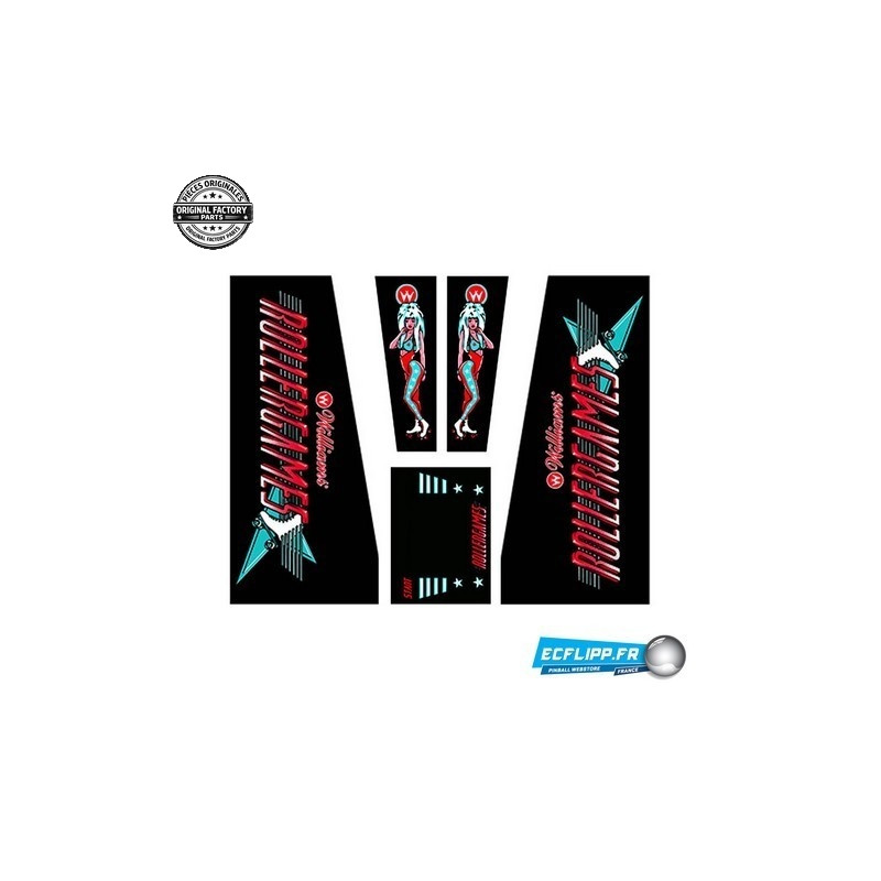 Cabinet decal set : Rollergames