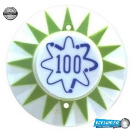 Pop bumper cap '100' squiggle G/B 16531