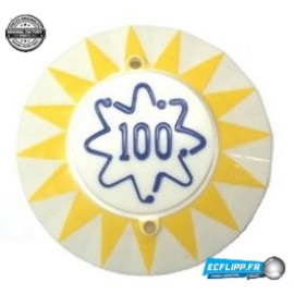 Pop bumper cap sunburst '100' squiggle Y/B 16531