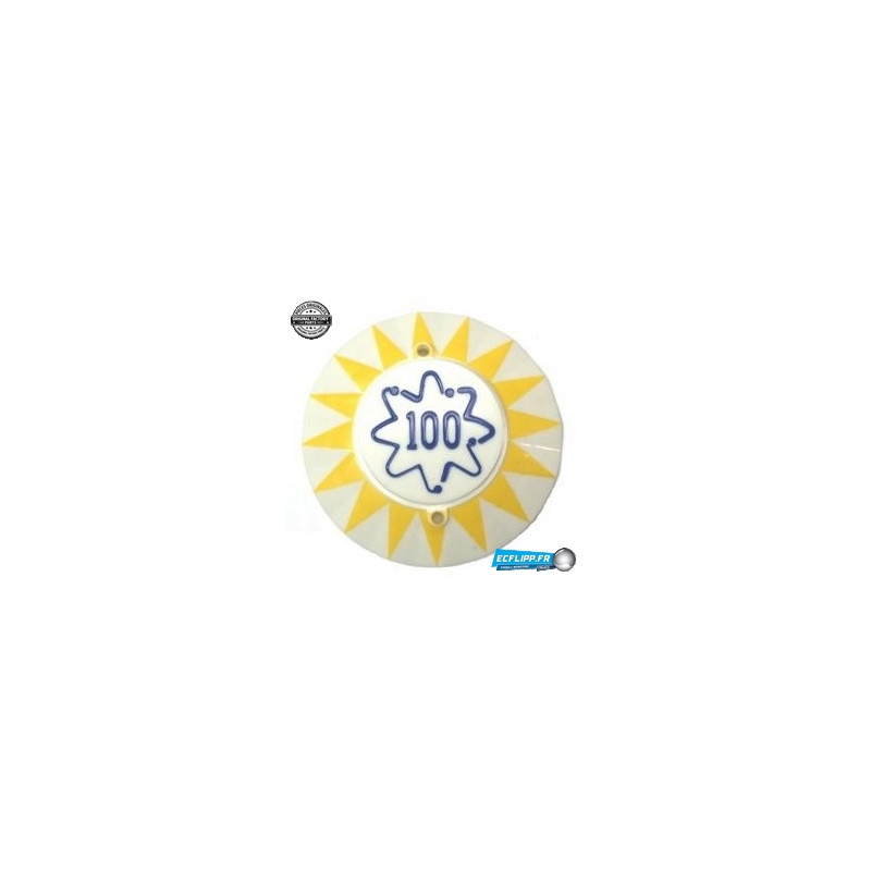 Pop bumper cap sunburst '100' squiggle Y/B 16531