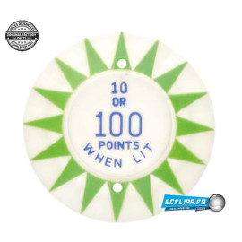 Pop bumper cap '10 or 100 Points W/Lit' G/B