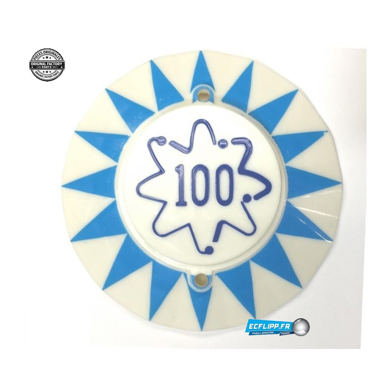 Pop bumper cap sunburst '100' squiggle B/B 16531