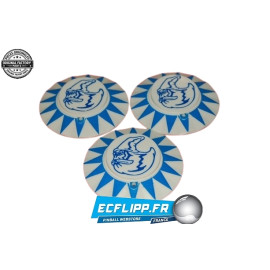 Set de 7 cap bumper Silverball Mania A-3713-58+A-3852-1 Bally