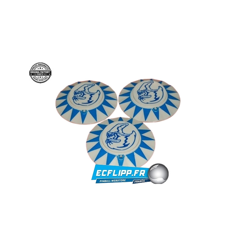 Set de 7 cap bumper Silverball Mania A-3713-58+A-3852-1 Bally