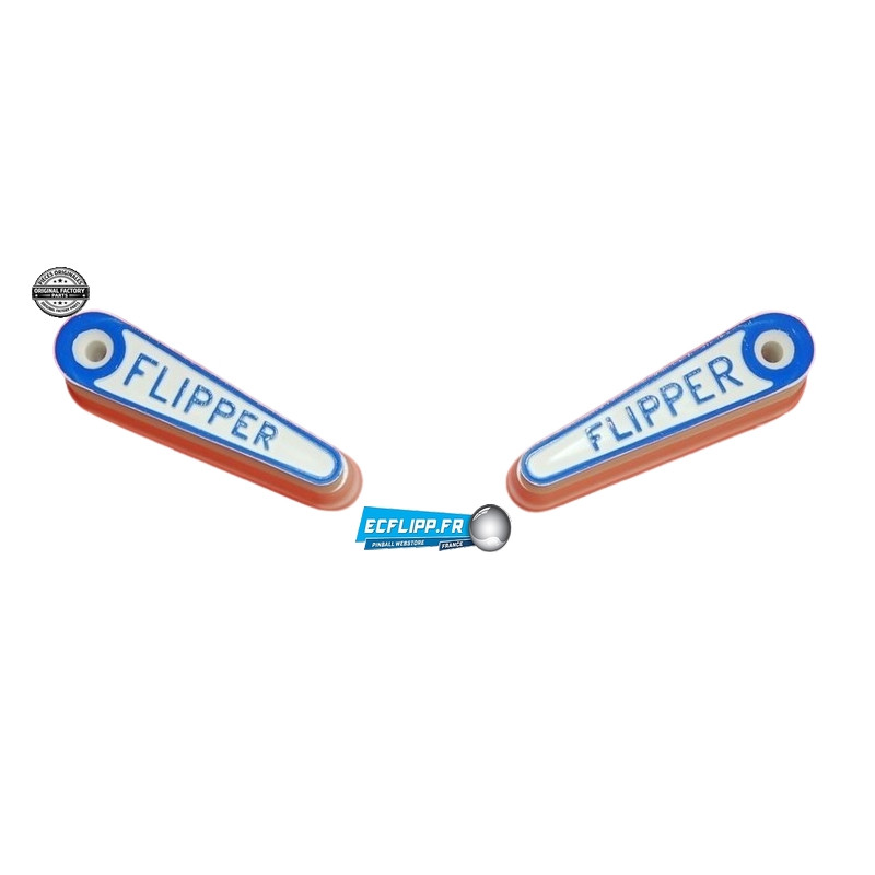 Cabochon mini flipper GTB 2" lettres Bleues