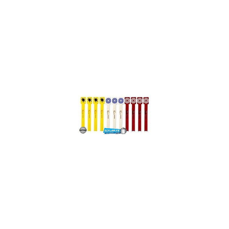 Set de 11 cibles tombantes A-15177 Genie originales Gottlieb