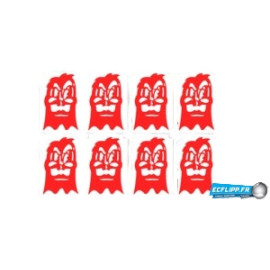 Set de 8 decals de cibles Bally Mr Mrs Pacman