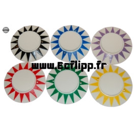 Pop bumper cap black sunburst plain