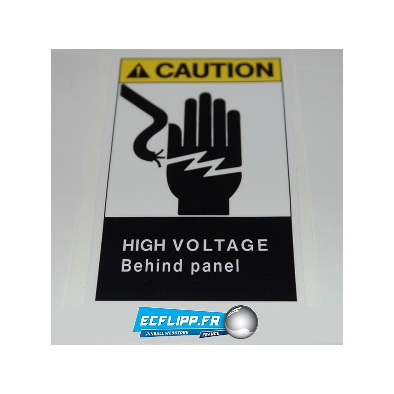 Autocollant CAUTION high voltage  12.5x7.5