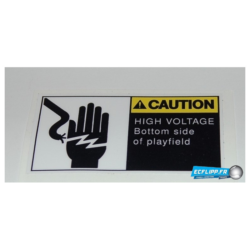 Autocollant CAUTION high voltage 8.5x4.5