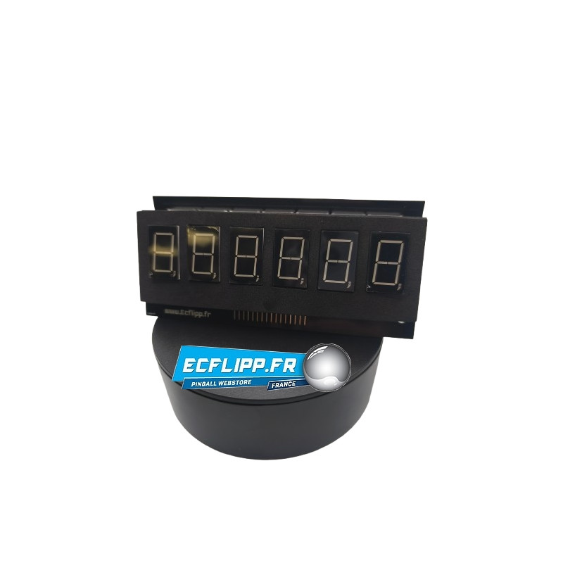 OPTION Mousse Afficheur LED 6 digits ambre Bally / Stern – Plug & Play – ECFLIPP