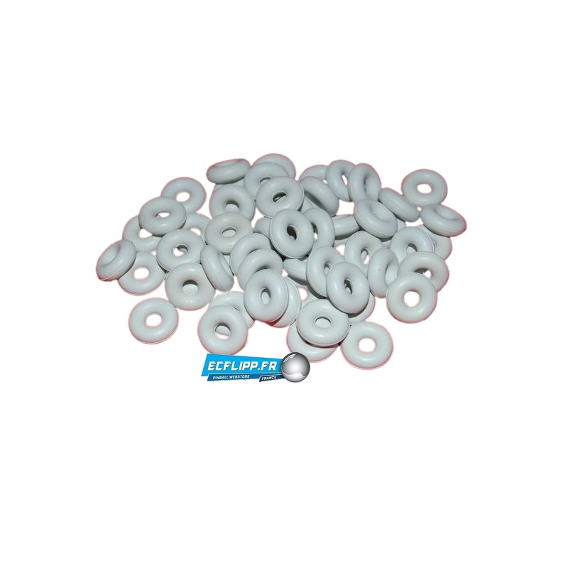 Caoutchoucs 3/16" blanc lot de 100pièces