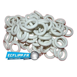 Caoutchoucs 3/4" blancs lot de 100pièces