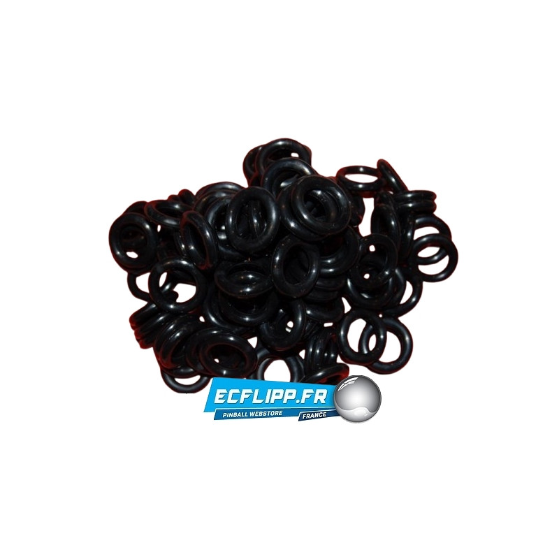 Caoutchoucs 3/4" noirs lot de 100 pièces