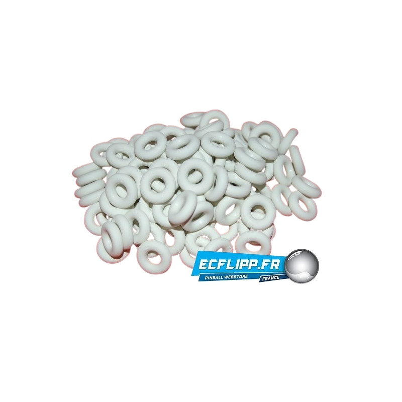 Caoutchoucs 7/16" ID blancs lot de 100pièces
