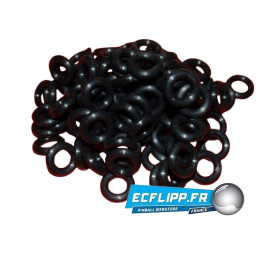 Caoutchoucs 7/16" noirs lot de 100 pièces