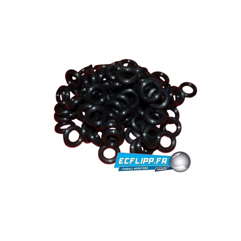 Caoutchoucs 7/16" noirs lot de 100 pièces