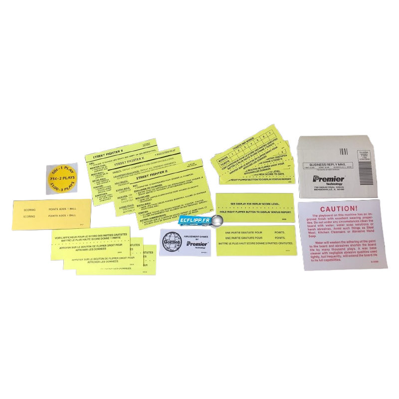 Cartes d'instructions STREET FIGHTER II