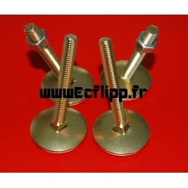 Vérins  de pied doré 3" ( lot de 4 )