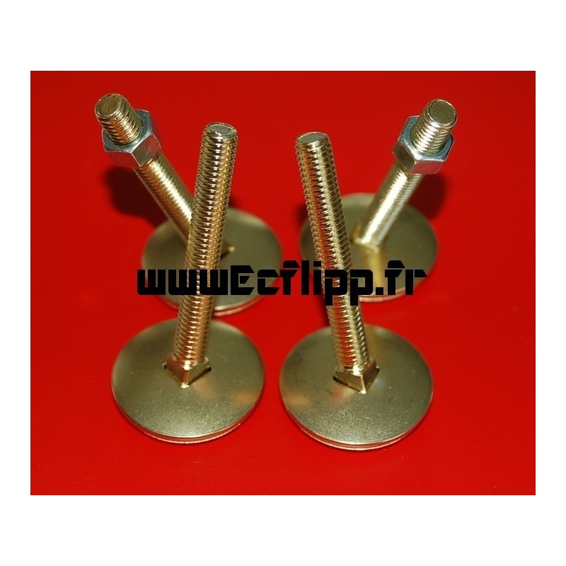 Vérins  de pied doré 3" ( lot de 4 )