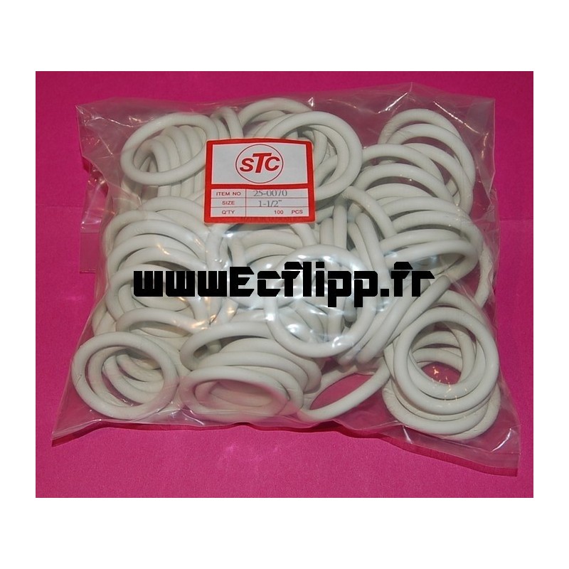 Caoutchoucs 1-1/2" blancs lot de 100 pièces 