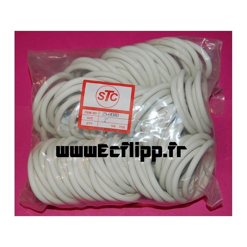Caoutchoucs 2" blancs lot de 100 pièces 23-6305 