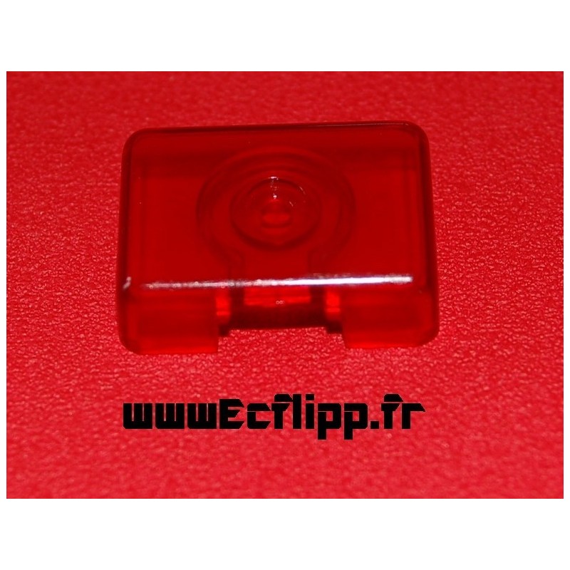 Face de cible 3D rectangulaire Rouge translucide