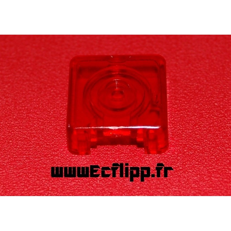 Face de cible 3D carrée Rouge translucide