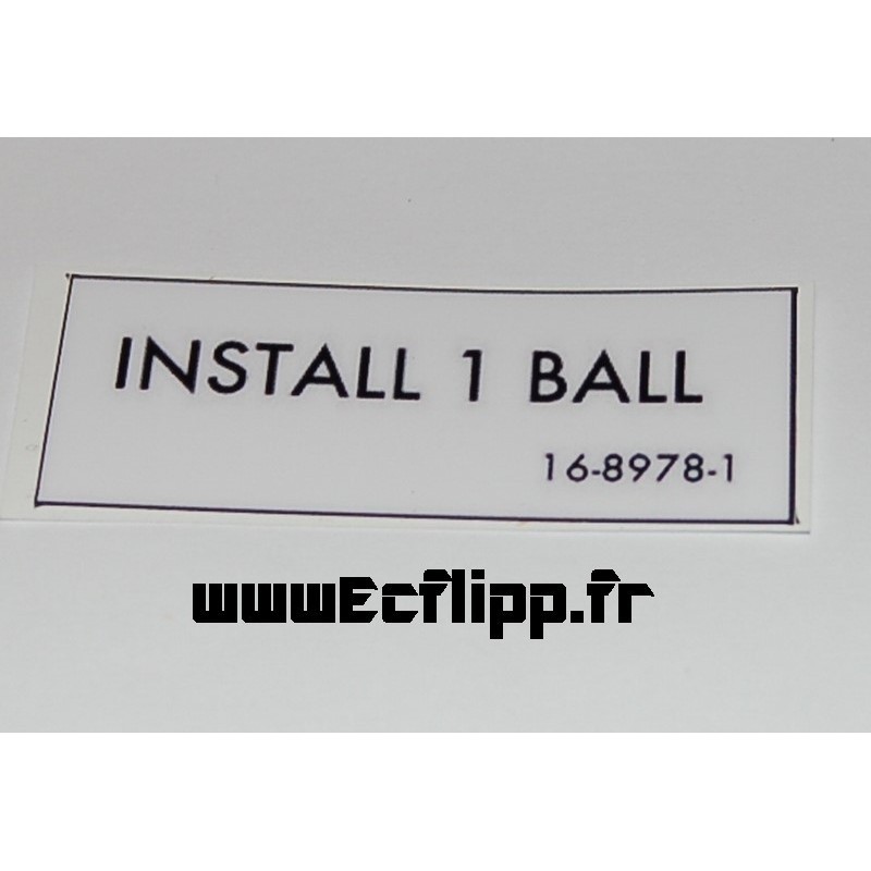 Autocollant INSTALL 1 BALL 