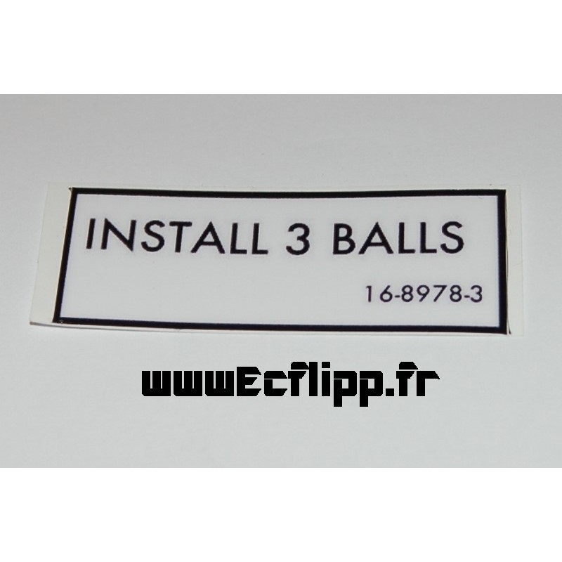 Autocollant INSTALL 3 BALLS