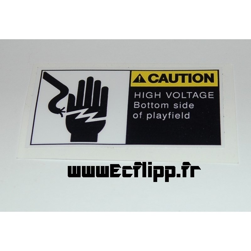 Autocollant CAUTION high voltage 8.5x4.5