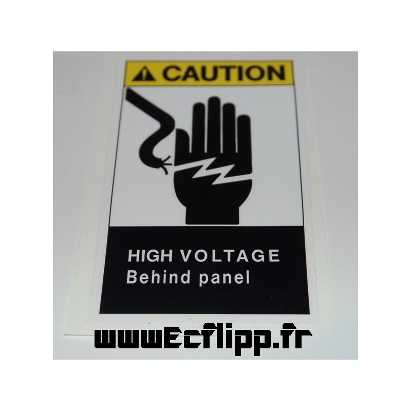 Autocollant CAUTION high voltage  15x1.5