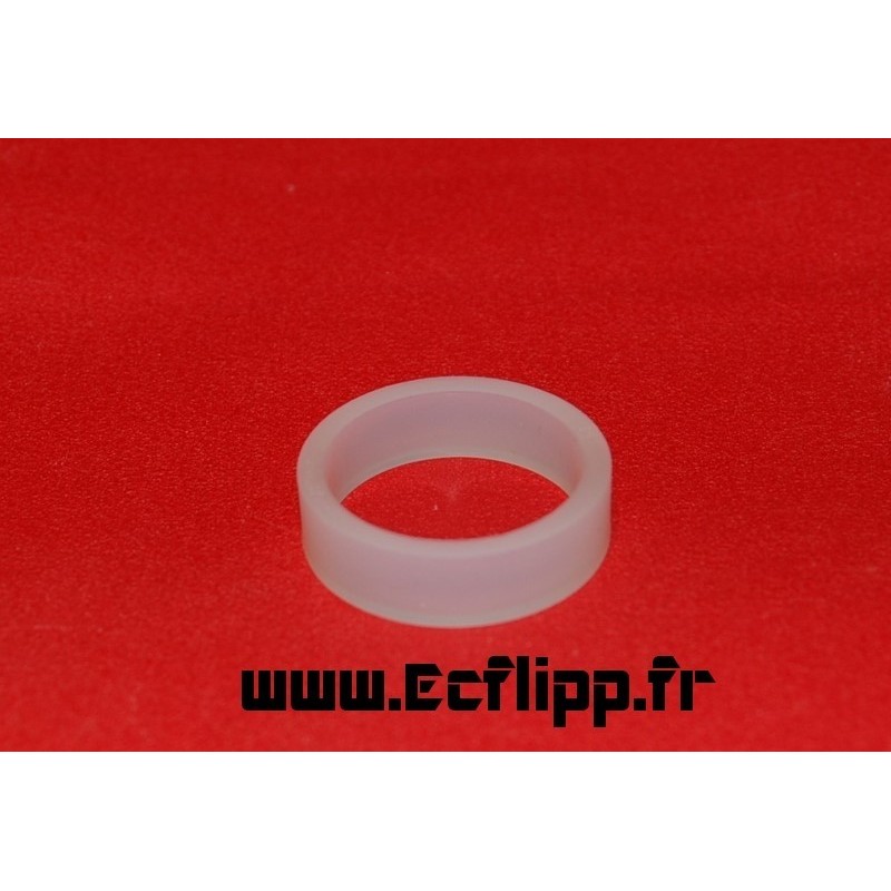 cacaoutchouc de flipper silicone 1/2*  1-1/2" translucide