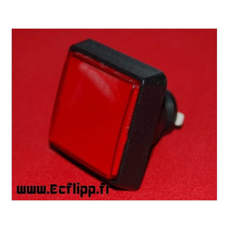 Bonton carré 35mm rouge translucide
