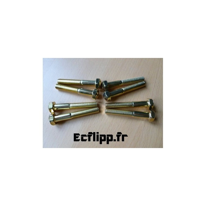 8 vis de pied finition dorée