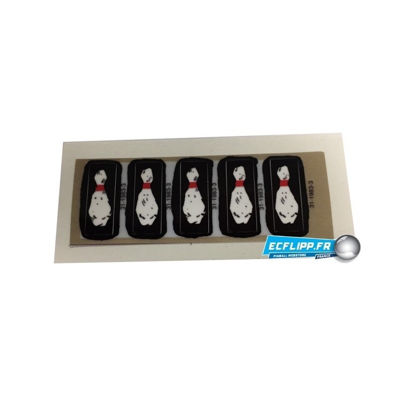 Autocollant  cible bowling  Flinstones (5 p)