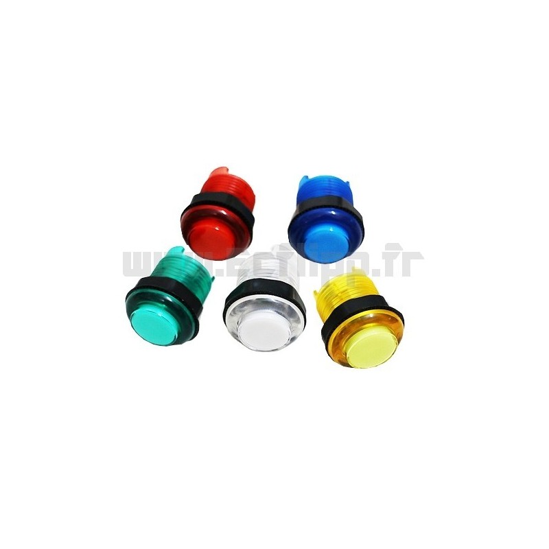 Bouton d'arcade 24mm white illuminated