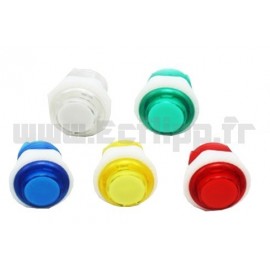 Bouton d'arcade 24mm rouge illuminated