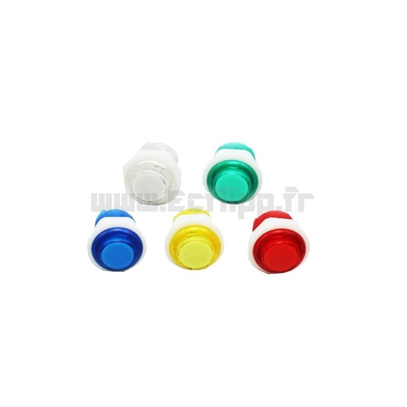 Bouton d'arcade éclairé de 33mm - Rouge - Boutique en