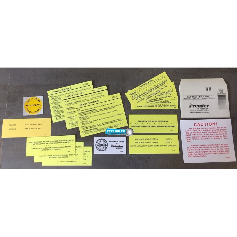Cartes d'instructions STREET FIGHTER II