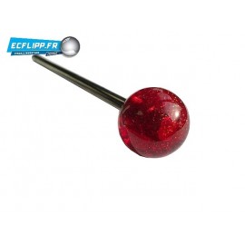 Lance bille rond  rouge poussière métal 